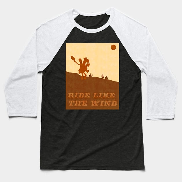 Ride Like The Wind Baseball T-Shirt by CampCreations